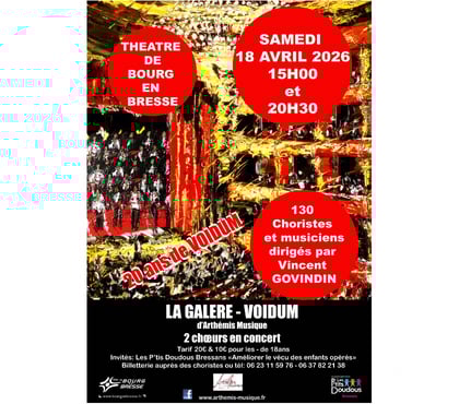 Concerts - Théâtre - Spectacles Bourg en Bresse Ain - Photos Vivastreet Conert La Galère et Voidum, 2 choeurs d'Arthémis Musique