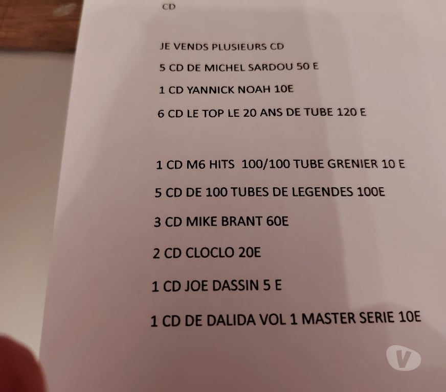 CDs Bouches-du-Rhône Simiane Collongue - 13109 - Photos Vivastreet vend plusieurs cd