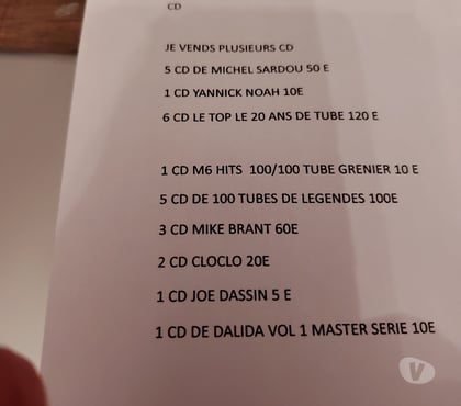 CD occasion Simiane Collongue Bouches-du-Rhône - Photos Vivastreet vend plusieurs cd