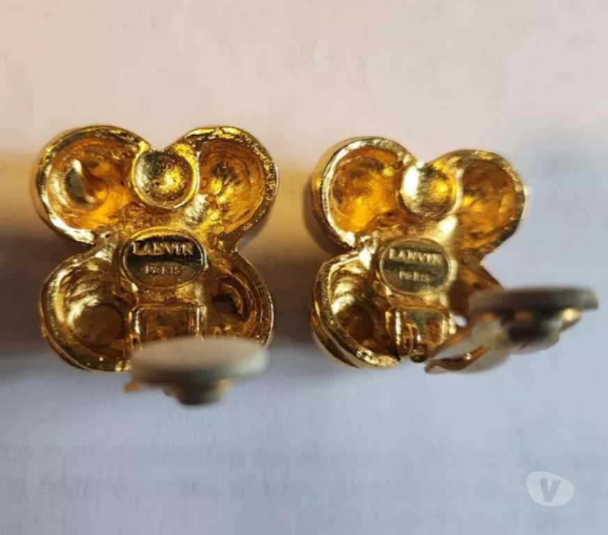 Bijoux occasion Gironde Bordeaux - Photos Vivastreet BO Carrée dorée strass fuchsia LANVIN occasion