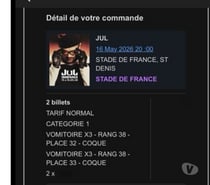 3 Places Jul stade de France