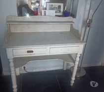 Coiffeuse bois et marbre