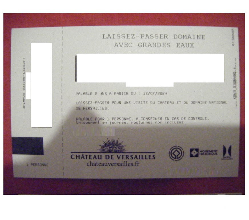 Spectacles Yvelines Versailles - 78000 - Photos Vivastreet 2 places pour Château Versailles jusqu'au 18 juillet 2026