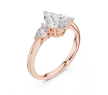 Photos Vivastreet Three stone pear shaped engagement ring | hirvagems