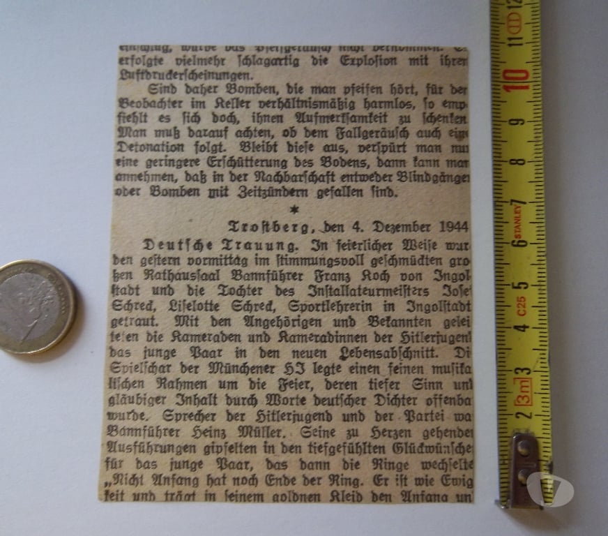 Collection Manche Valognes - 50700 - Photos Vivastreet décés coupure journal Soldat 2e classe bataillon pionnier