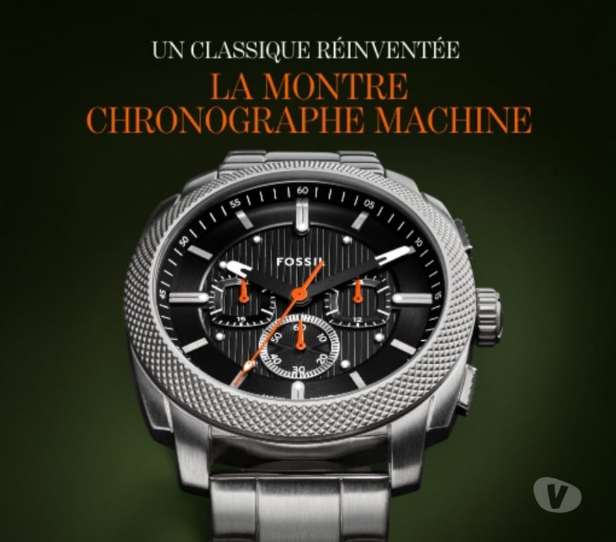 Montres occasion Meurthe-et-Moselle Nancy - Photos Vivastreet Montre Chronographe "Machine" Fossil, NEUVE GARANTIE !!