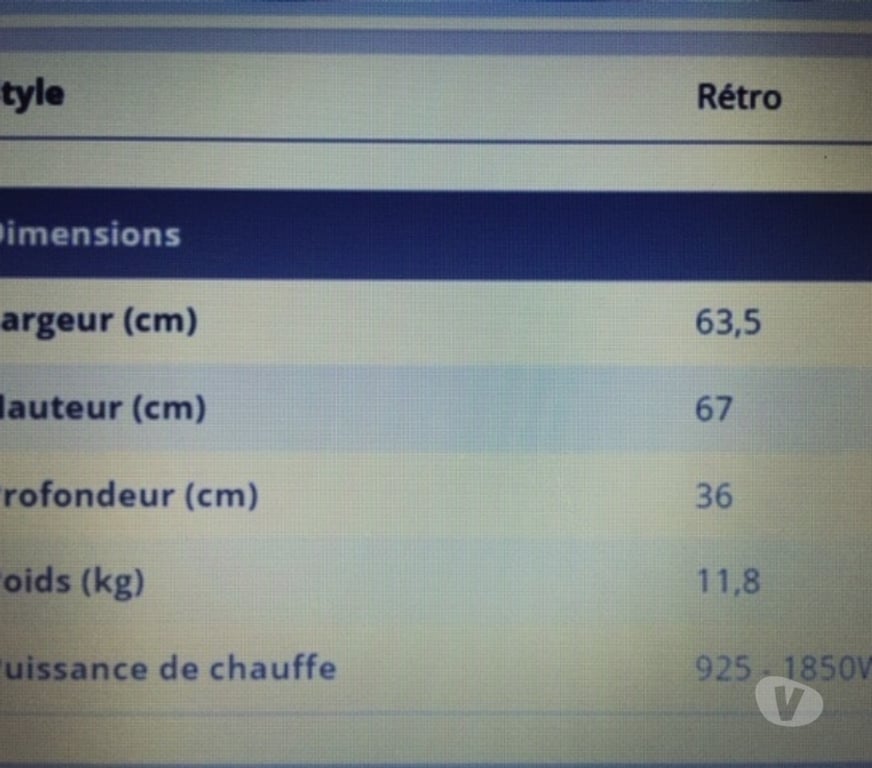 Electroménager occasion Vaucluse Vaison la Romaine - 84110 - Photos Vivastreet poêle électrique à effet flammes