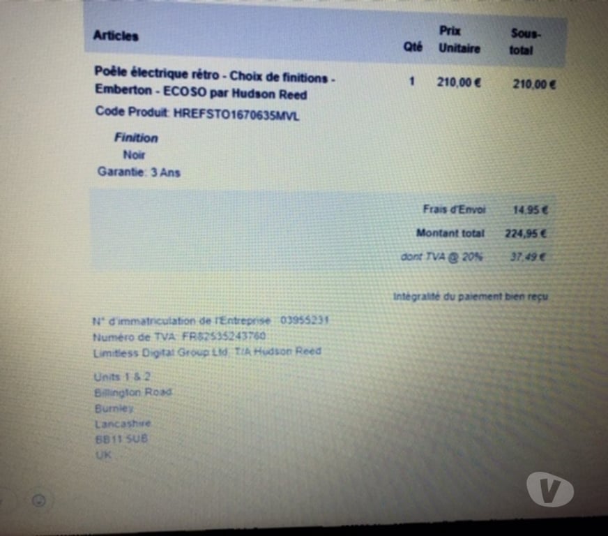 Electroménager occasion Vaucluse Vaison la Romaine - 84110 - Photos Vivastreet poêle électrique à effet flammes