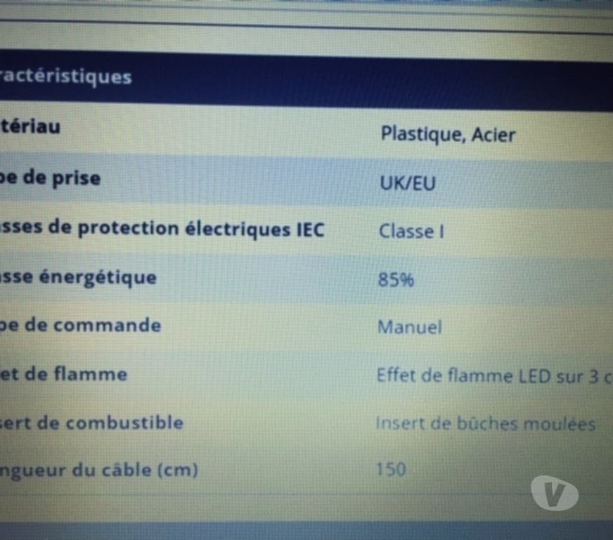 Electroménager occasion Vaucluse Vaison la Romaine - 84110 - Photos Vivastreet poêle électrique à effet flammes