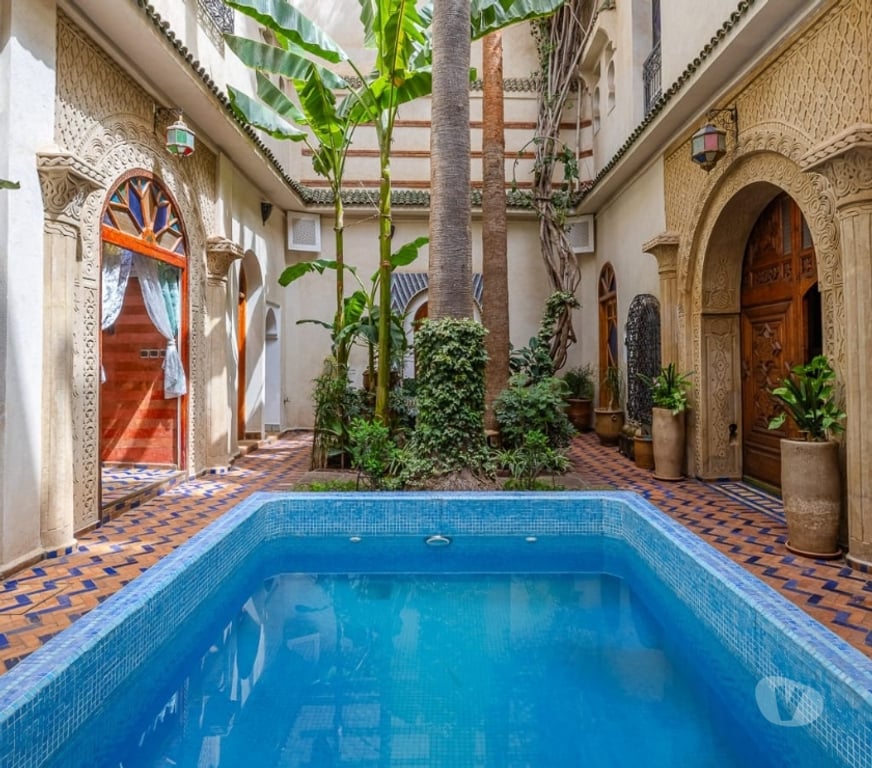 Vente Maison Maroc - Photos Vivastreet SOMPTUEUX PALAIS D'HOTES À VENDRE DE 8 SUITES À LA KASBAH