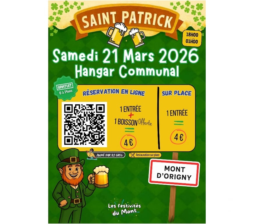 Autres sorties Aisne Mont d'Origny - 02390 - Photos Vivastreet Saint Patrick 2026