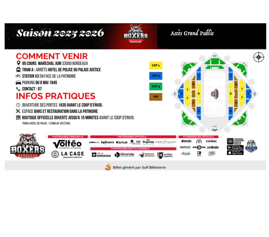 Evenements sportifs Gironde Bordeaux - Photos Vivastreet 2 places Boxers de Bordeaux vs Cergy vendredi 23 janvier