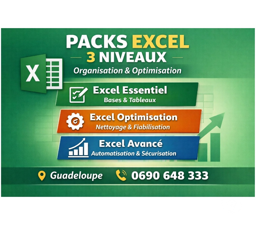 Dépannage ordi Mac / PC / portable Guadeloupe Saint François - 97118 - Photos Vivastreet Excel Nettoyage, fiabilisation, optimisation