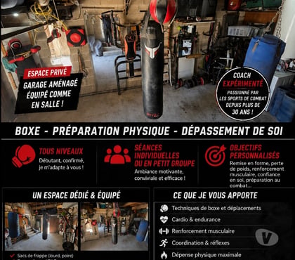 Cours de sport Lancon Provence Bouches-du-Rhône - Photos Vivastreet coach sportif de Boxe kick boxing k1 cardio-boxing