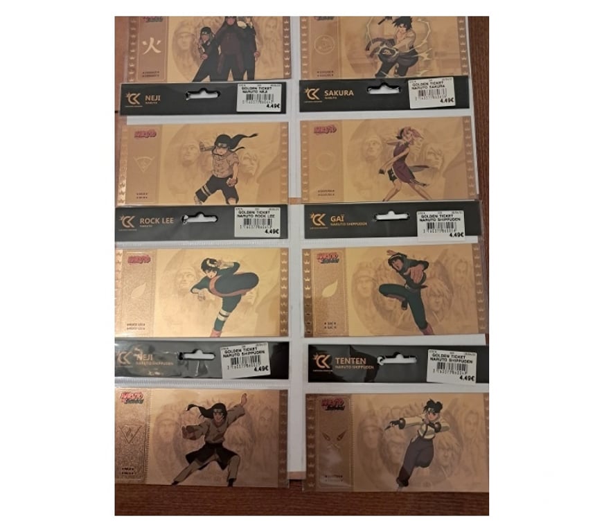 Collection Moselle Feves - 57280 - Photos Vivastreet Gold ticket NARUTO billet or manga anime partie 1 japon ninj