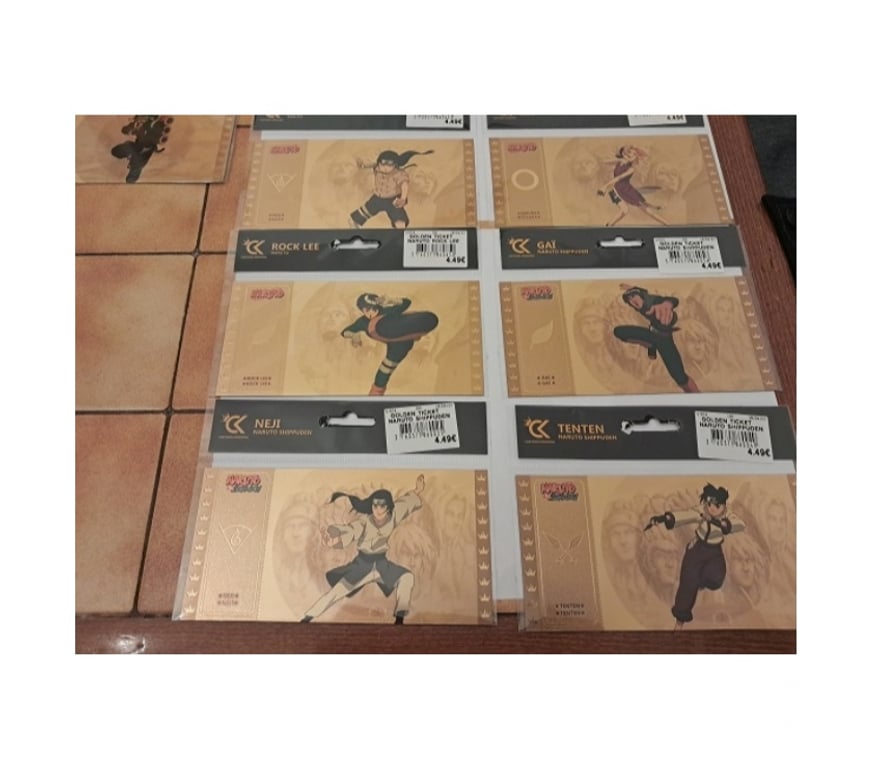Collection Moselle Feves - 57280 - Photos Vivastreet Gold ticket NARUTO billet or manga anime partie 1 japon ninj