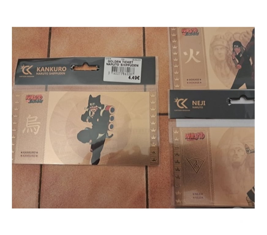 Collection Moselle Feves - 57280 - Photos Vivastreet Gold ticket NARUTO billet or manga anime partie 1 japon ninj