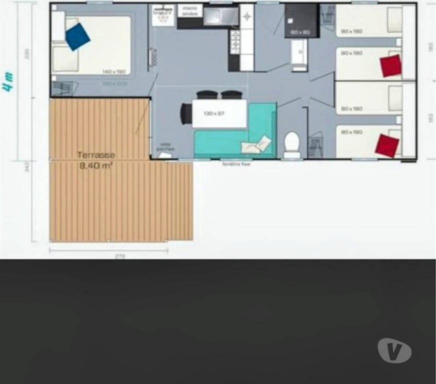 location saisonniere Var Hyeres - 83400 - Photos Vivastreet Mobile home 3 chambres