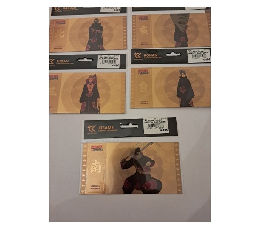 Collection Moselle Maizières-lès-Metz - 57280 - Photos Vivastreet Gold ticket NARUTO billet or manga anime n°2 japon ninja TV