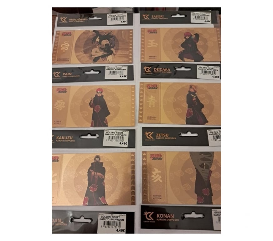 Collection Moselle Maizières-lès-Metz - 57280 - Photos Vivastreet Gold ticket NARUTO billet or manga anime n°2 japon ninja TV