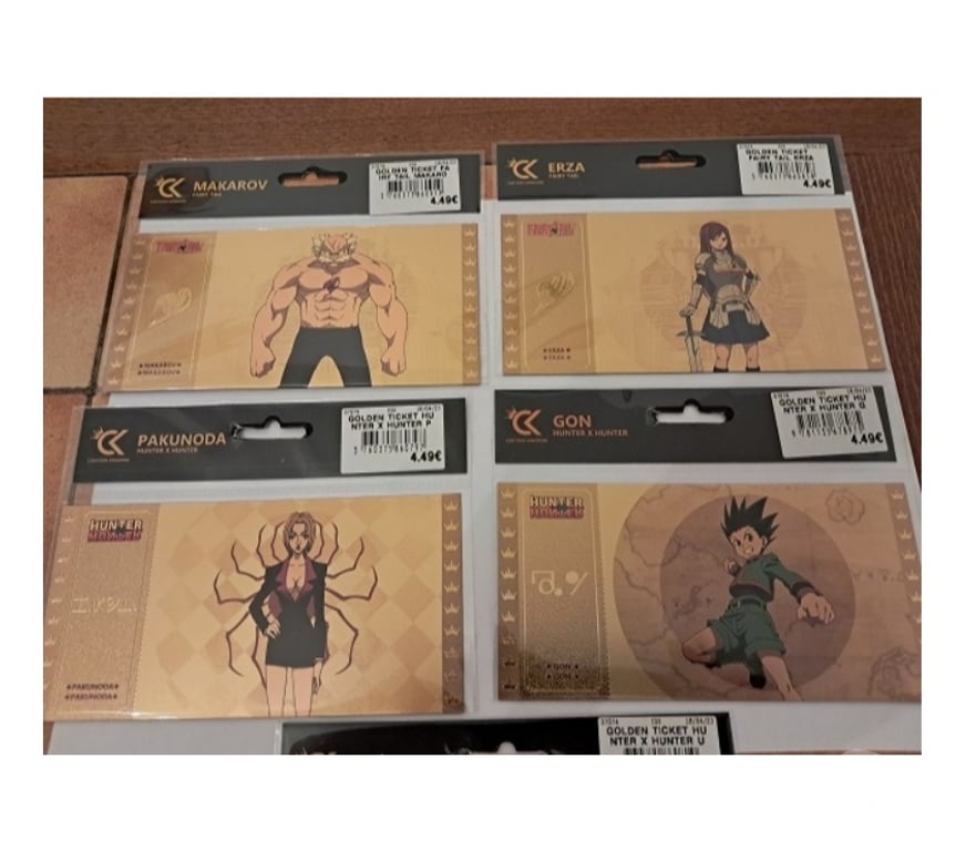 Collection Moselle Semecourt - 57280 - Photos Vivastreet Gold ticket hunter fairy tails billet or manga anime japon