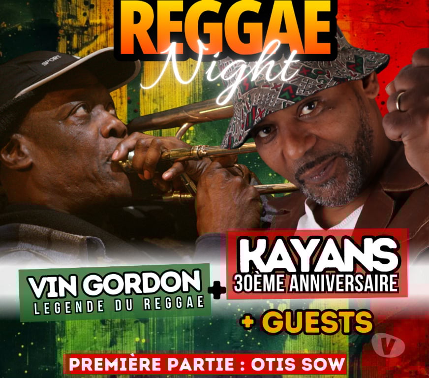 Concerts - Théâtre - Spectacles Marne Tinqueux - 51430 - Photos Vivastreet REGGAE NIGHT #1 : Concerts Vin Gordon & Kayans