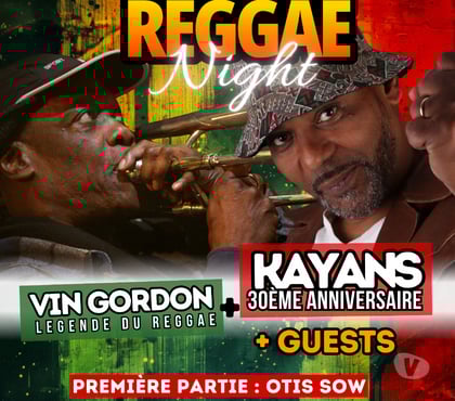 Concerts - Théâtre - Spectacles Tinqueux Marne - Photos Vivastreet REGGAE NIGHT #1 : Concerts Vin Gordon & Kayans