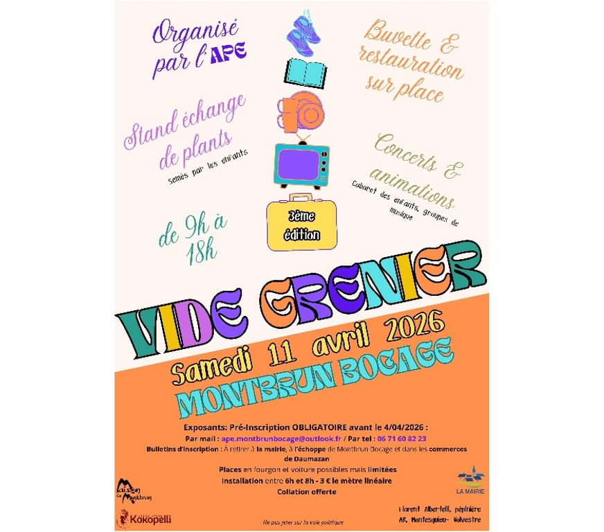 Vides greniers - Brocantes Haute-Garonne Montbrun Bocage - 31310 - Photos Vivastreet Grand vide grenier de Montbrun-Bocage 3ème édition