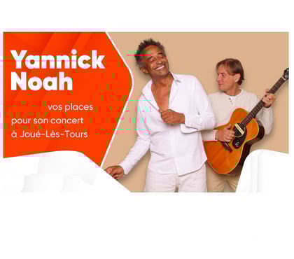 Billets spectacles Joue les Tours Indre-et-Loire - Photos Vivastreet 2 places concert Yannick Noah le 3 février Joué-lès-Tours