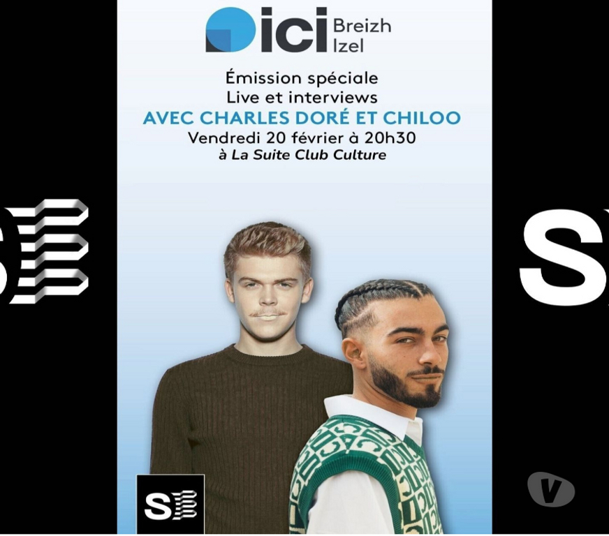 Spectacles Finistère Brest - Photos Vivastreet 2 places émission LIVE avec Charles Doré + Chiloo vendredi