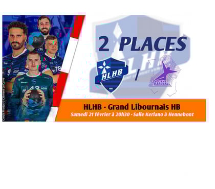 Evenements sportifs Hennebont Morbihan - Photos Vivastreet 2 places Hennebont Handball vs Libourne samedi soir