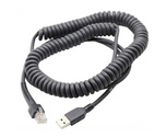 câble scanner code bar spirale RJ45 vers USB 5M