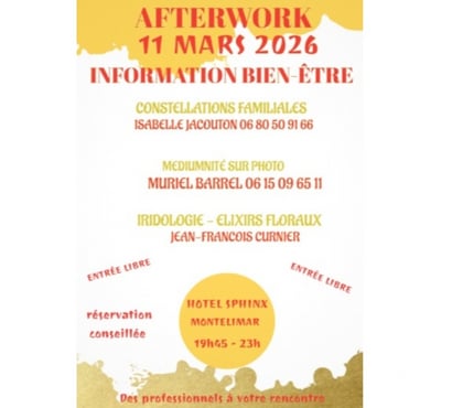 Autres sorties Montelimar Drôme - Photos Vivastreet Afterwork information bien-être