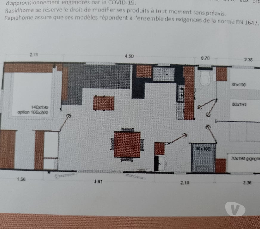 Mobil home Aude Fleury d'Aude - 11560 - Photos Vivastreet Mobil-home 2024 – 40m² – 3 chambres – Fleury