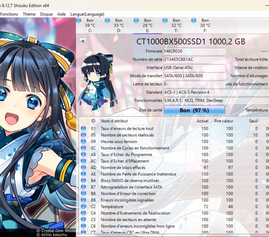 Informatique Nord Hazebrouck - 59190 - Photos Vivastreet Crucial BX500 1TB (SSD SATA)