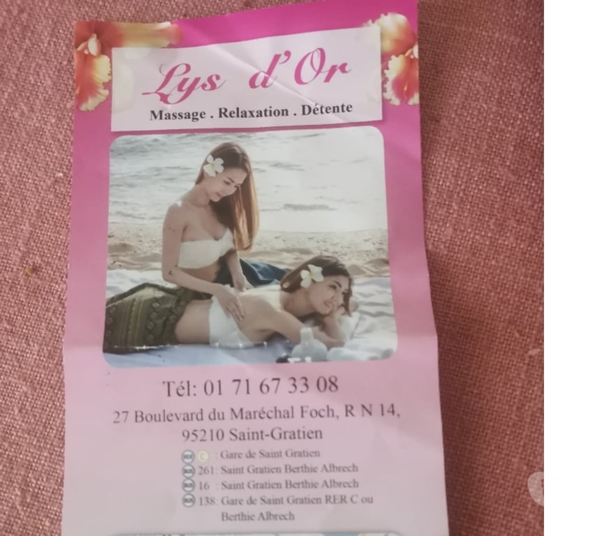 Massages Val-d'Oise St Gratien - 95210 - Photos Vivastreet SALON DE MASSAGE LYS D' OR
