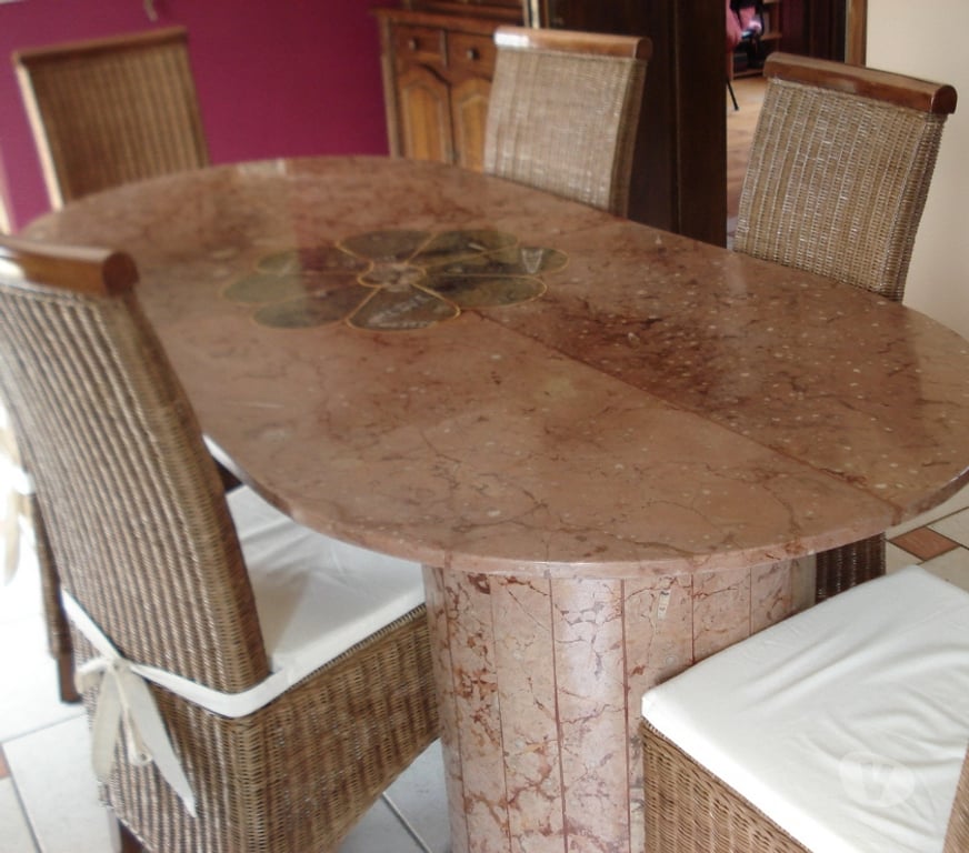 Ameublement & art de la table Var Toulon - Photos Vivastreet Table Ovale en Marbre Fossilisé