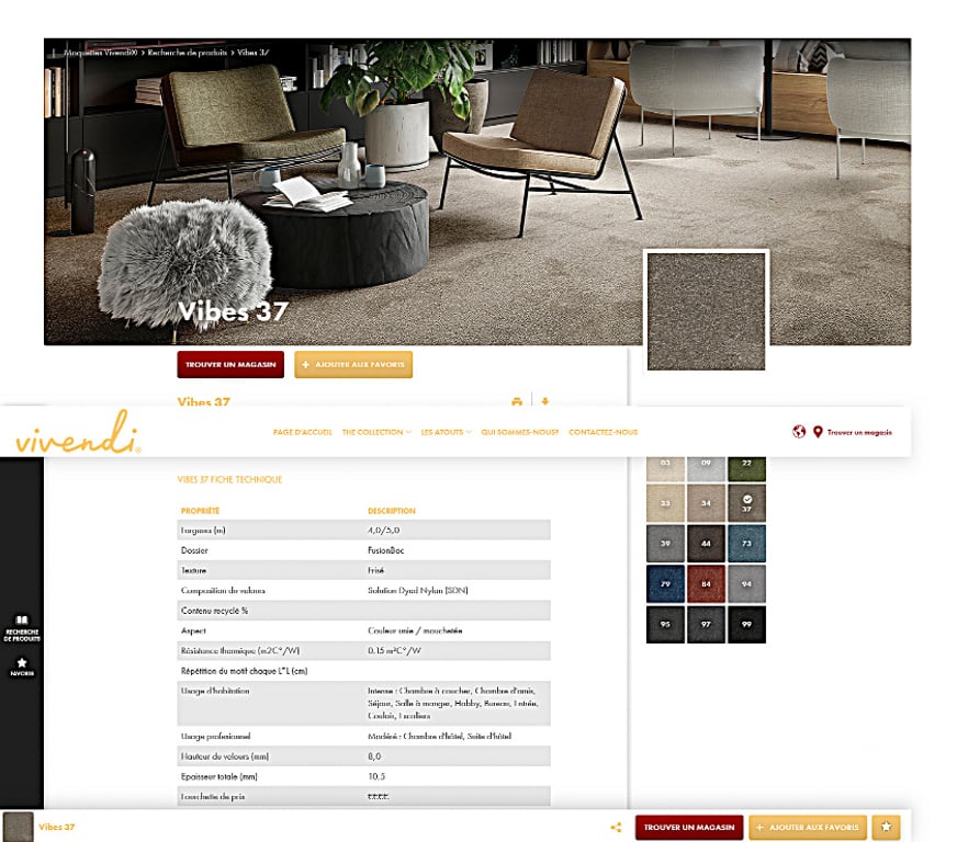  Maine-et-Loire Angers - Photos Vivastreet Moquette Vivendi Vibes 37 Texture frisée Aspect moucheté