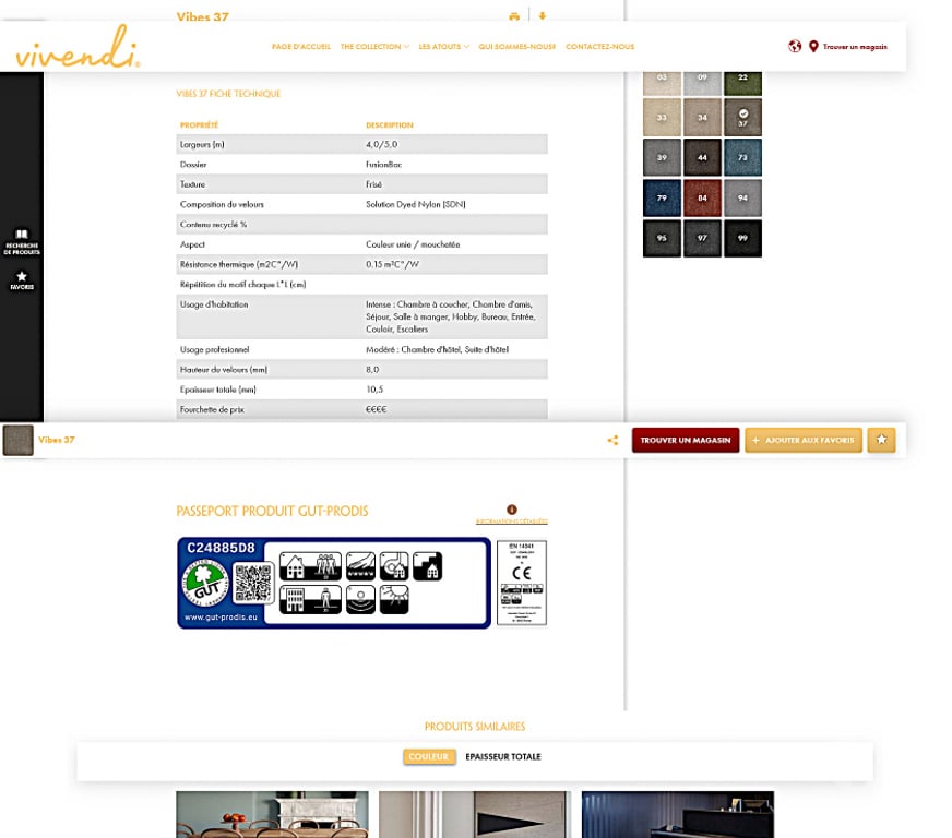  Maine-et-Loire Angers - Photos Vivastreet Moquette Vivendi Vibes 37 Texture frisée Aspect moucheté