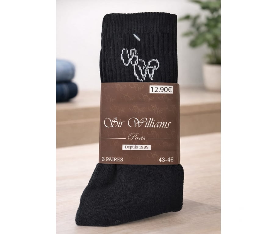 Vêtements occasion Hauts-de-Seine Bagneux - 92220 - Photos Vivastreet Lot de 3 paires de chaussettes Sir Williams Paris neuves