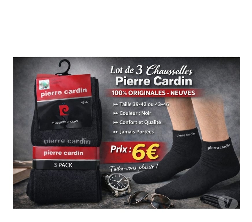Vêtements occasion Hauts-de-Seine Bagneux - 92220 - Photos Vivastreet Lot de 3 Chaussettes Pierre Cardin Homme