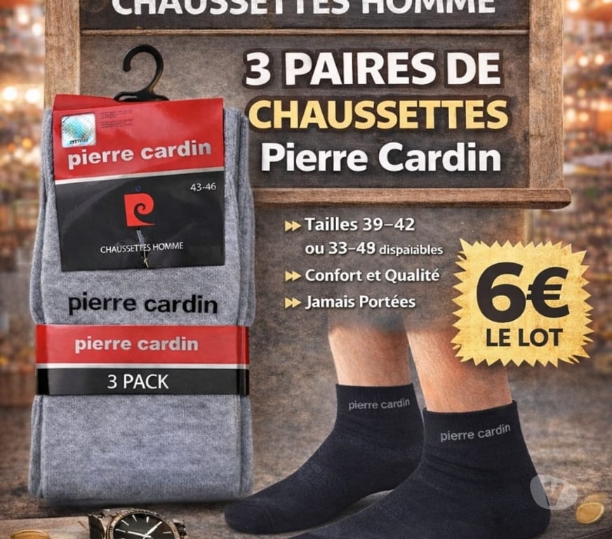 Vêtements occasion Hauts-de-Seine Bagneux - 92220 - Photos Vivastreet Lot de 3 Chaussettes Pierre Cardin Homme