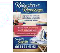 Repassage , Couture , Retouche