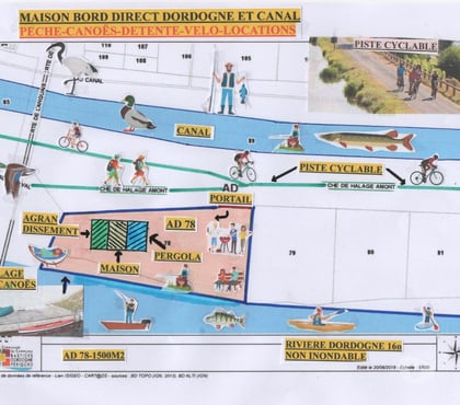 Vendre maison Bergerac Dordogne - Photos Vivastreet PEPITE BORD RIVIERE DORDOGNE ET CANAL NON INNONDABLE