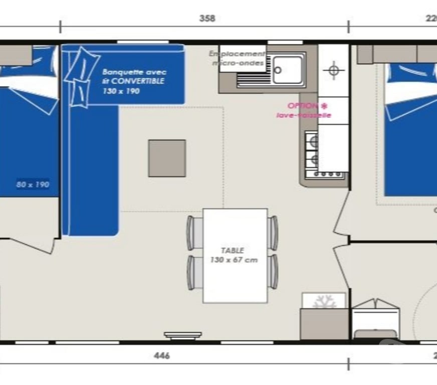 Mobil home Charente-Maritime Les Mathes - 17570 - Photos Vivastreet Premier Prix 2 chambres