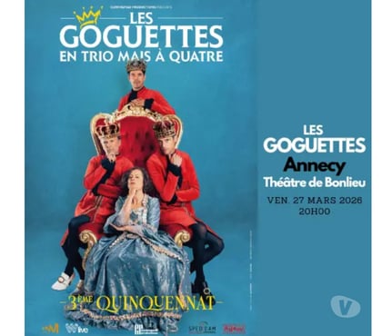 Spectacles Annecy Haute-Savoie - Photos Vivastreet 2 places Les Goguettes à Annecy vendredi 27 mars à 20H