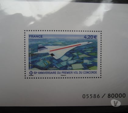 Collection Real Pyrénées-Orientales - Photos Vivastreet Bloc feuillet du 50ème anniversaire du 1er vol de Concorde