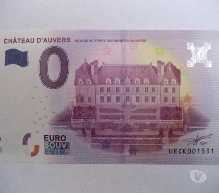 Collection Marne Reims - Photos Vivastreet Billet souvenir 0 euro touristique CHATEAU D'AUVERS 2016