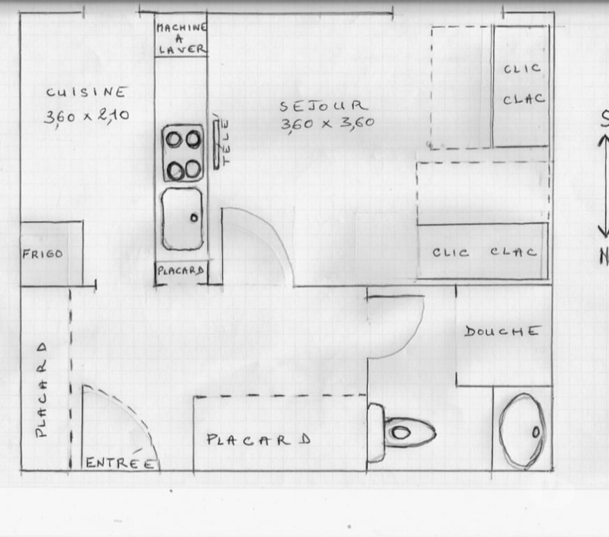 Appartement meublé Hérault Montpellier - Photos Vivastreet F1 meublé 28m2 au pied du tram RESTANQUE ligne 4