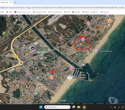 Vendre maison Marseillan Hérault - Photos Vivastreet A 3 min à pied de la plage,T3 avec terrasse, parking, clim